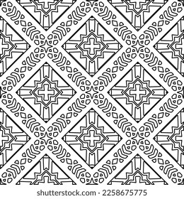 Textura elegante con figuras de líneas.
Resumen de patrones geométricos en blanco y negro para página web, texturas, tarjeta, afiche, tela, textil. Diseño repetitivo gráfico monocromo. 