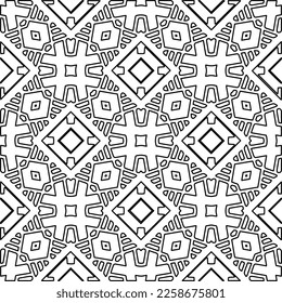 Textura elegante con figuras de líneas.
Resumen de patrones geométricos en blanco y negro para página web, texturas, tarjeta, afiche, tela, textil. Diseño repetitivo gráfico monocromo. 