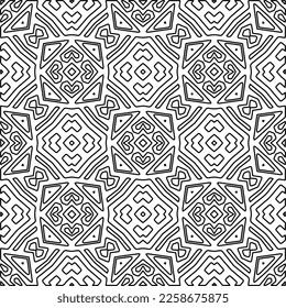 Textura elegante con figuras de líneas.
Resumen de patrones geométricos en blanco y negro para página web, texturas, tarjeta, afiche, tela, textil. Diseño repetitivo gráfico monocromo. 