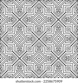 
Textura elegante con figuras de líneas.
Resumen de patrones geométricos en blanco y negro para página web, texturas, tarjeta, afiche, tela, textil. Diseño repetitivo gráfico monocromo. 