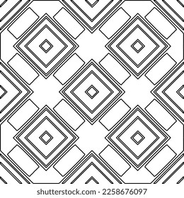 Stylish texture with figures from lines.
Abstract geometric black and white pattern for web page, textures, card, poster, fabric, textile. Monochrome graphic repeating design. 