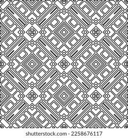 Stylish texture with figures from lines.
Abstract geometric black and white pattern for web page, textures, card, poster, fabric, textile. Monochrome graphic repeating design. 
