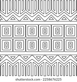 Stylish texture with figures from lines.
Abstract geometric black and white pattern for web page, textures, card, poster, fabric, textile. Monochrome graphic repeating design. 