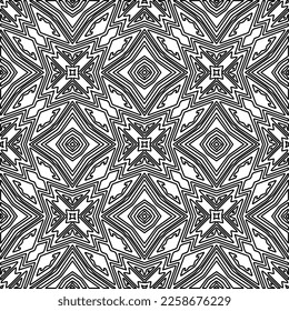 Textura elegante con figuras de líneas.
Resumen de patrones geométricos en blanco y negro para página web, texturas, tarjeta, afiche, tela, textil. Diseño repetitivo gráfico monocromo. 