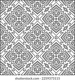 Textura elegante con figuras de líneas.
Resumen de patrones geométricos en blanco y negro para página web, texturas, tarjeta, afiche, tela, textil. Diseño repetitivo gráfico monocromo. 