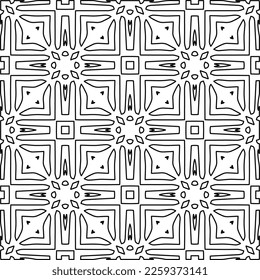 Textura elegante con figuras de líneas.
Resumen de patrones geométricos en blanco y negro para página web, texturas, tarjeta, afiche, tela, textil. Diseño repetitivo gráfico monocromo. 