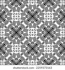 Stylish texture with figures from lines.
Abstract geometric black and white pattern for web page, textures, card, poster, fabric, textile. Monochrome graphic repeating design. 