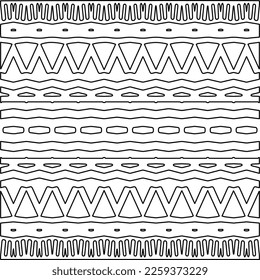Stylish texture with figures from lines.
Abstract geometric black and white pattern for web page, textures, card, poster, fabric, textile. Monochrome graphic repeating design. 