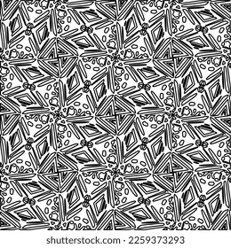 Stylish texture with figures from lines.
Abstract geometric black and white pattern for web page, textures, card, poster, fabric, textile. Monochrome graphic repeating design. 