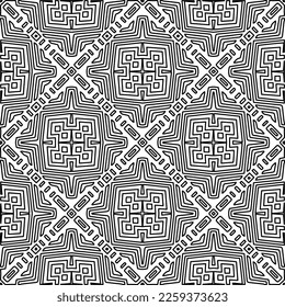 Stylish texture with figures from lines.
Abstract geometric black and white pattern for web page, textures, card, poster, fabric, textile. Monochrome graphic repeating design. 