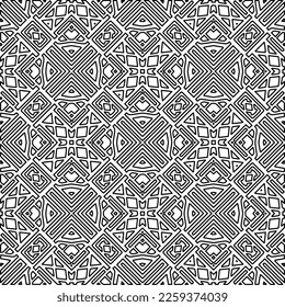 Textura elegante con figuras de líneas.
Resumen de patrones geométricos en blanco y negro para página web, texturas, tarjeta, afiche, tela, textil. Diseño repetitivo gráfico monocromo. 
