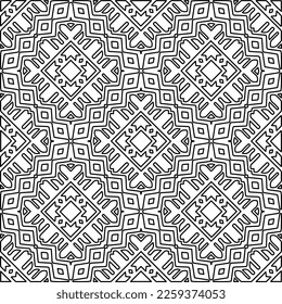 Stylish texture with figures from lines.
Abstract geometric black and white pattern for web page, textures, card, poster, fabric, textile. Monochrome graphic repeating design. 