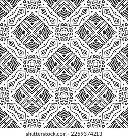Stylish texture with figures from lines.
Abstract geometric black and white pattern for web page, textures, card, poster, fabric, textile. Monochrome graphic repeating design. 