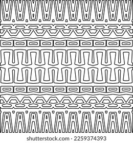 Stylish texture with figures from lines.
Abstract geometric black and white pattern for web page, textures, card, poster, fabric, textile. Monochrome graphic repeating design. 