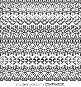Textura elegante con figuras de líneas.
Resumen de patrones geométricos en blanco y negro para página web, texturas, tarjeta, afiche, tela, textil. Diseño repetitivo gráfico monocromo. 