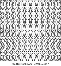 Stylish texture with figures from lines.
Abstract geometric black and white pattern for web page, textures, card, poster, fabric, textile. Monochrome graphic repeating design. 