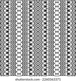 Stylish texture with figures from lines.
Abstract geometric black and white pattern for web page, textures, card, poster, fabric, textile. Monochrome graphic repeating design. 
