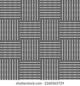 
Stylish texture with figures from lines.
Abstract geometric black and white pattern for web page, textures, card, poster, fabric, textile. Monochrome graphic repeating design. 