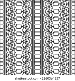
Stylish texture with figures from lines.
Abstract geometric black and white pattern for web page, textures, card, poster, fabric, textile. Monochrome graphic repeating design. 