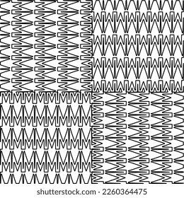 
Stylish texture with figures from lines.
Abstract geometric black and white pattern for web page, textures, card, poster, fabric, textile. Monochrome graphic repeating design. 