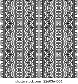 
Stylish texture with figures from lines.
Abstract geometric black and white pattern for web page, textures, card, poster, fabric, textile. Monochrome graphic repeating design. 