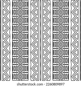 Stylish texture with figures from lines.
Abstract geometric black and white pattern for web page, textures, card, poster, fabric, textile. Monochrome graphic repeating design. 