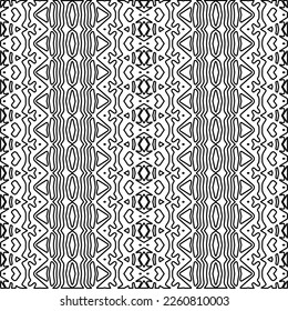 Stylish texture with figures from lines.
Abstract geometric black and white pattern for web page, textures, card, poster, fabric, textile. Monochrome graphic repeating design. 