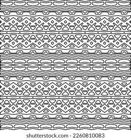 Stylish texture with figures from lines.
Abstract geometric black and white pattern for web page, textures, card, poster, fabric, textile. Monochrome graphic repeating design. 