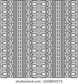 Stylish texture with figures from lines.
Abstract geometric black and white pattern for web page, textures, card, poster, fabric, textile. Monochrome graphic repeating design. 