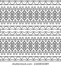 Stylish texture with figures from lines.
Abstract geometric black and white pattern for web page, textures, card, poster, fabric, textile. Monochrome graphic repeating design. 