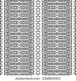 Stylish texture with figures from lines.
Abstract geometric black and white pattern for web page, textures, card, poster, fabric, textile. Monochrome graphic repeating design. 