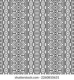 Stylish texture with figures from lines.
Abstract geometric black and white pattern for web page, textures, card, poster, fabric, textile. Monochrome graphic repeating design. 