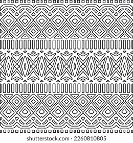 Stylish texture with figures from lines.
Abstract geometric black and white pattern for web page, textures, card, poster, fabric, textile. Monochrome graphic repeating design. 
