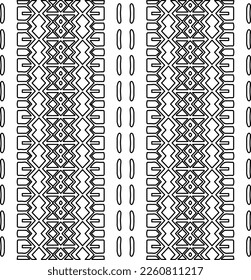 Stylish texture with figures from lines.
Abstract geometric black and white pattern for web page, textures, card, poster, fabric, textile. Monochrome graphic repeating design. 