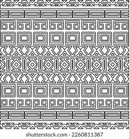Stylish texture with figures from lines.
Abstract geometric black and white pattern for web page, textures, card, poster, fabric, textile. Monochrome graphic repeating design. 
