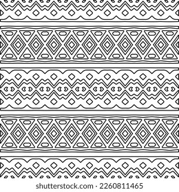 Stylish texture with figures from lines.
Abstract geometric black and white pattern for web page, textures, card, poster, fabric, textile. Monochrome graphic repeating design. 