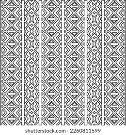 Stylish texture with figures from lines.
Abstract geometric black and white pattern for web page, textures, card, poster, fabric, textile. Monochrome graphic repeating design. 