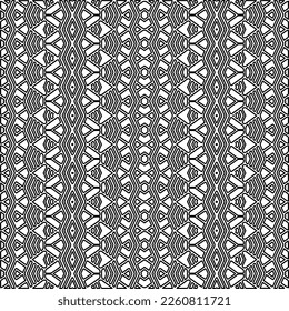 Textura elegante con figuras de líneas.
Resumen de patrones geométricos en blanco y negro para página web, texturas, tarjeta, afiche, tela, textil. Diseño repetitivo gráfico monocromo. 