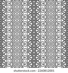 Stylish texture with figures from lines.
Abstract geometric black and white pattern for web page, textures, card, poster, fabric, textile. Monochrome graphic repeating design. 