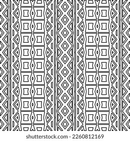 Stylish texture with figures from lines.
Abstract geometric black and white pattern for web page, textures, card, poster, fabric, textile. Monochrome graphic repeating design. 