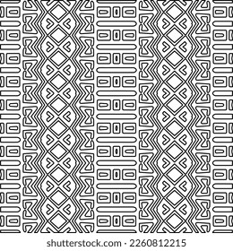 Stylish texture with figures from lines.
Abstract geometric black and white pattern for web page, textures, card, poster, fabric, textile. Monochrome graphic repeating design. 
