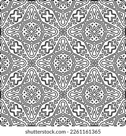 Textura elegante con figuras de líneas.
Resumen de patrones geométricos en blanco y negro para página web, texturas, tarjeta, afiche, tela, textil. Diseño repetitivo gráfico monocromo. 