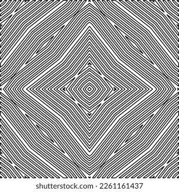 Stylish texture with figures from lines.
Abstract geometric black and white pattern for web page, textures, card, poster, fabric, textile. Monochrome graphic repeating design. 