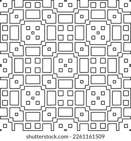 Textura elegante con figuras de líneas.
Resumen de patrones geométricos en blanco y negro para página web, texturas, tarjeta, afiche, tela, textil. Diseño repetitivo gráfico monocromo. 