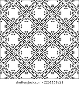 Stylish texture with figures from lines.
Abstract geometric black and white pattern for web page, textures, card, poster, fabric, textile. Monochrome graphic repeating design. 