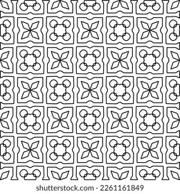 Stylish texture with figures from lines.
Abstract geometric black and white pattern for web page, textures, card, poster, fabric, textile. Monochrome graphic repeating design. 