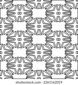 Textura elegante con figuras de líneas.
Resumen de patrones geométricos en blanco y negro para página web, texturas, tarjeta, afiche, tela, textil. Diseño repetitivo gráfico monocromo. 
