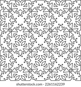 Stylish texture with figures from lines.
Abstract geometric black and white pattern for web page, textures, card, poster, fabric, textile. Monochrome graphic repeating design. 