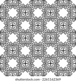 Stylish texture with figures from lines.
Abstract geometric black and white pattern for web page, textures, card, poster, fabric, textile. Monochrome graphic repeating design. 