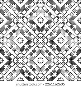 Stylish texture with figures from lines.
Abstract geometric black and white pattern for web page, textures, card, poster, fabric, textile. Monochrome graphic repeating design. 